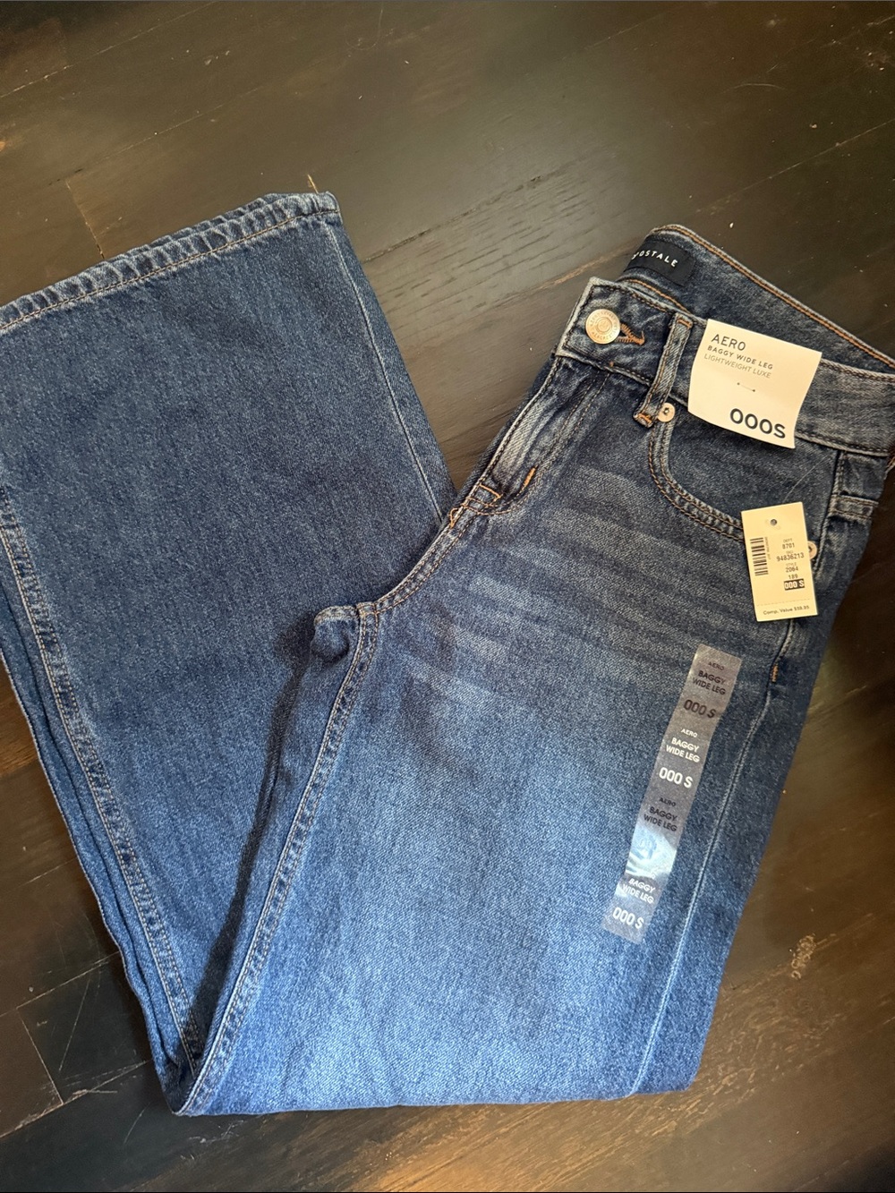 Aeropostale Dark Blue Wide Leg Jeans